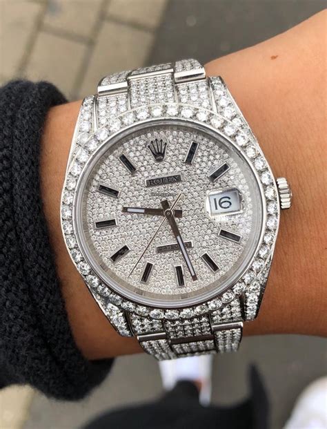 iced out rolex daydate|rolex datejust 41mm iced out.